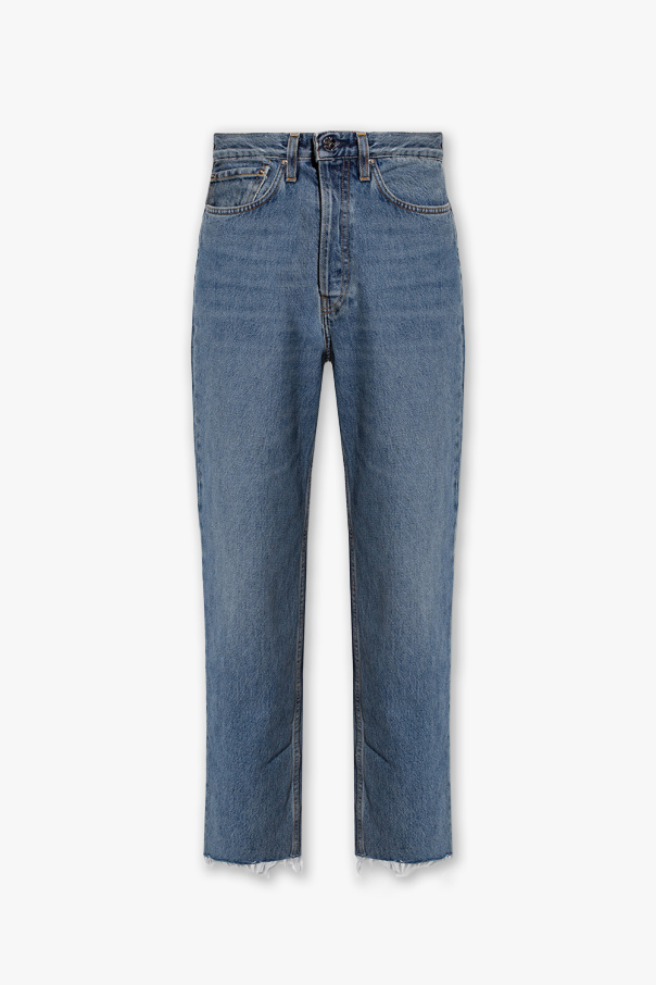 Bleach raw hem straight best sale leg jeans